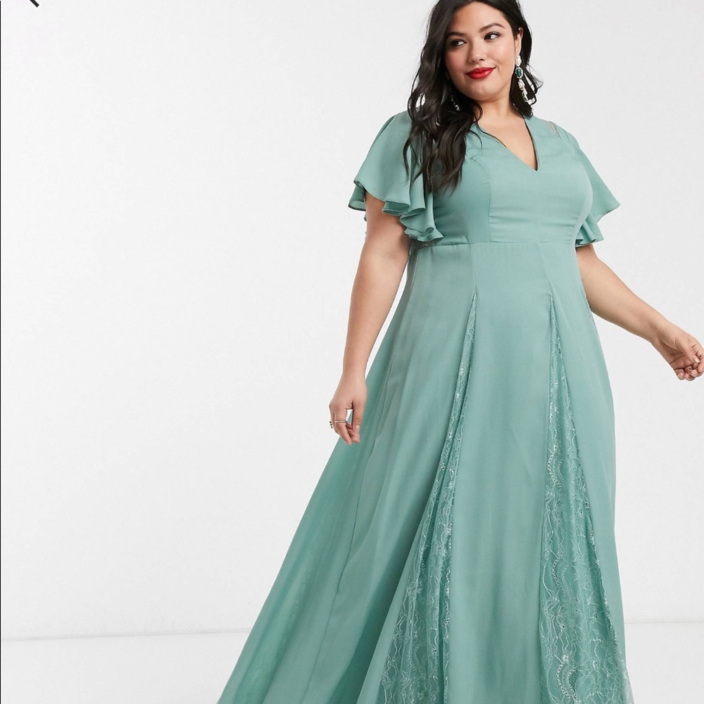 Teal Plus Size Bridesmaid Dress